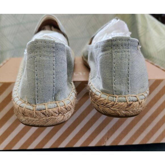 Soludos New In Box Flamingo Embroidered Chambray embroidered Smoking Sli… - Picture 3 of 7